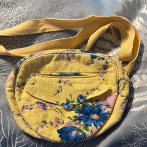 LoveShack Fancy Yellow Floral Crossbody Bag